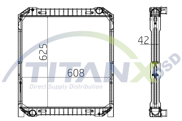 Radiator racire motor (cu rama) potrivit IVECO EUROCARGO I-III 8360.46.417 8360.46.417TCA 01.91-09.15