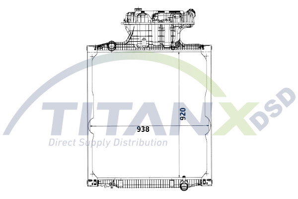 Radiator racire motor (cu rama) potrivit MAN TGA, TGS I, TGX I D0836LF41-D2876LF25 06.99-