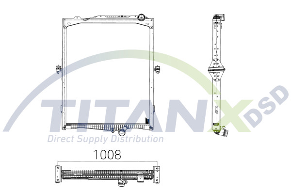 Radiator racire motor (cu rama) potrivit RVI T; VOLVO FH, FH II D13B500-DXi13520 09.05-