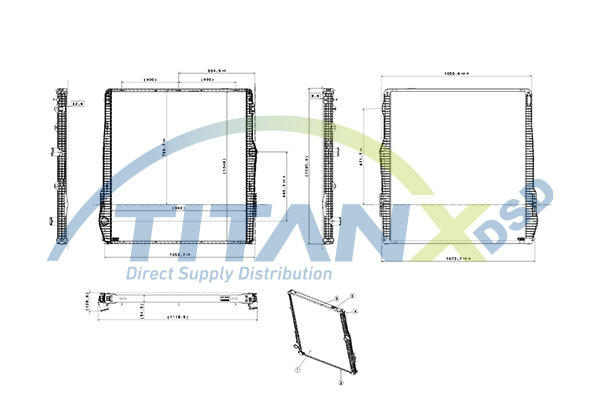 Radiator racire motor (cu rama) potrivit SCANIA P I, R I, R II, T DC11.08-DT16.08 03.04-