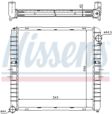 Radiator racire motor (fara cadru) potrivit IVECO EUROCARGO I-III 8060.25V.4000-8060.45B.5100 01.91-09.15