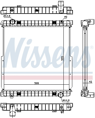 Radiator racire motor (fara cadru) potrivit IVECO EUROCARGO I-III, EUROCARGO IV, EUROCARGO V, MAGIRUS F4AE0481A-F4BE0611A 09.00-