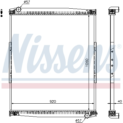 Radiator racire motor (fara cadru) potrivit MAN LION S COACH, LION S STAR D2866LOH20-D2876LOH03 01.93-