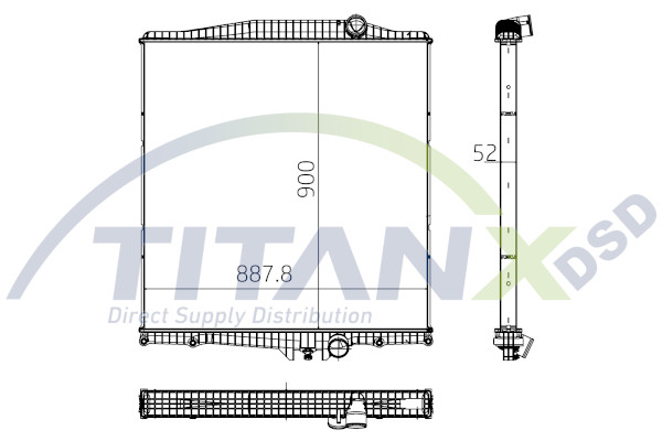 Radiator racire motor (fara rama) potrivit VOLVO FH12 D12A420-D12D500 08.93-