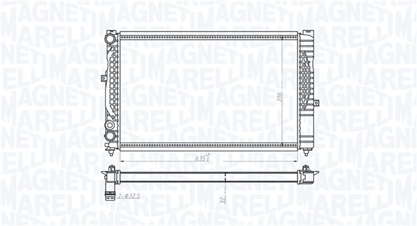 Radiator racire motor potrivit AUDI A4 B5, A6 C5; SKODA SUPERB I; VW PASSAT B5, PASSAT B5.5 1.6-2.3 1994-2008 (manual) [2]