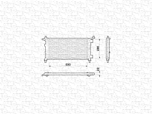 Radiator racire motor (manual) potrivit OPEL CORSA B 1.0 1.2 11.96-09.00