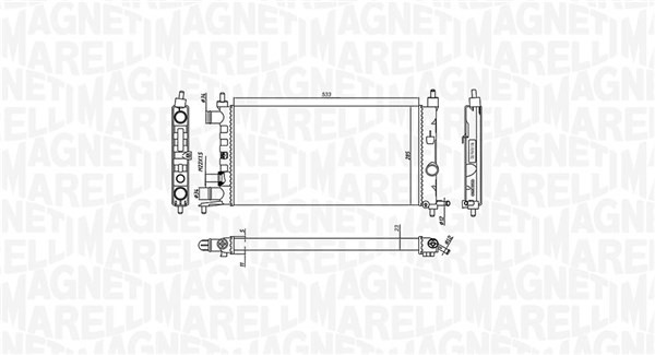 Radiator racire motor (manual) potrivit OPEL CORSA B 1.0/1.2 11.96-09.00 [3]
