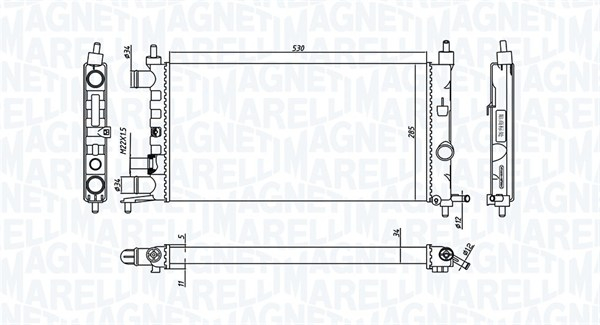 Radiator racire motor (manual) potrivit OPEL CORSA B 1.0/1.2 11.96-09.00 [2]