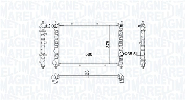 Radiator racire motor potrivit ALFA ROMEO 156; LANCIA LYBRA 1.9D-2.4D