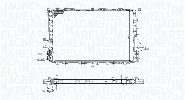 Radiator racire motor potrivit audi 100 c3, 100 c4, a6 c4 1.8-2.5d