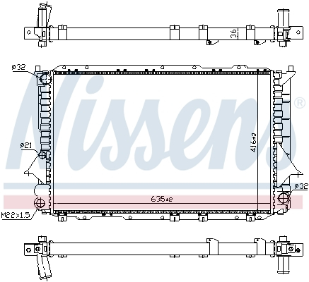 Radiator racire motor potrivit AUDI 100 C4 2.8