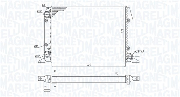 Radiator racire motor potrivit audi 80 b3 1.4 1.6