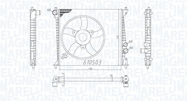 Radiator racire motor potrivit AUDI A2 1.2D 1.4