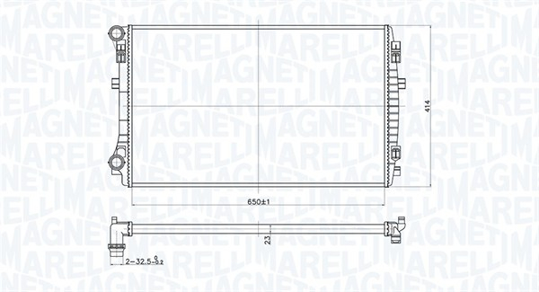 Radiator racire motor potrivit audi a3, q2, q3; seat ateca, leon, leon sc, leon st, toledo iv; skoda karoq, kodiaq, octavia iii, superb iii, yeti; vw arteon, golf alltrack vii 1.0-2.0d