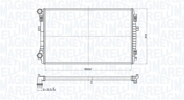 Radiator racire motor potrivit AUDI A3, Q2, Q3; SEAT ATECA, LEON, LEON SC, LEON ST, TOLEDO IV; SKODA KAROQ, KODIAQ, OCTAVIA III, SUPERB III, YETI; VW ARTEON, GOLF ALLTRACK VII 1.0-2.0D