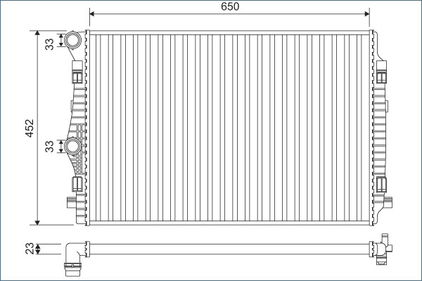 Radiator racire motor potrivit AUDI A3, Q2, Q3, TT; CUPRA FORMENTOR, LEON, LEON SPORTSTOURER; SEAT ATECA, LEON, LEON SC, LEON SPORTSTOURER, LEON ST, LEON ST KOMBI, TARRACO; SKODA KAROQ 1.0-Electric 04