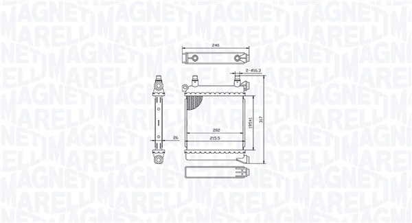 Radiator racire motor potrivit BMW 1 (F40), 2 (F45), 2 GRAN COUPE (F44), 2 GRAN TOURER (F46), 2 GRAN TOURER VAN (F46), X1 (F48), X2 (F39); MINI COUNTRYMAN (F60) 1.5 1.5H 2.0 03.14-