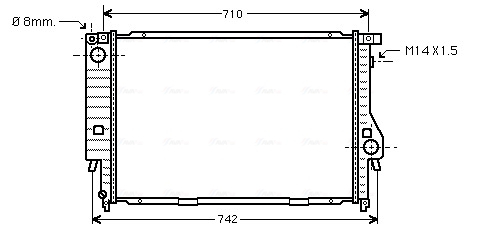 Radiator racire motor potrivit BMW 5 (E34), 7 (E32), 8 (E31) 2.4D-5.6 1988-1999 [3]