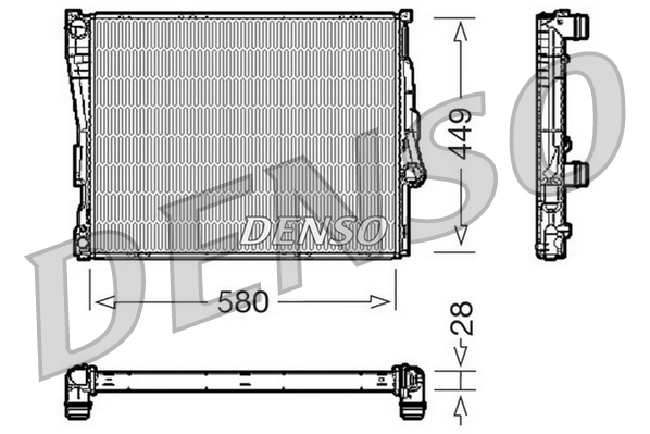 Radiator racire motor potrivit BMW Seria 3 (E46), Z4 (E85), Z4 (E86), Z4 (E89) 1.6-3.2