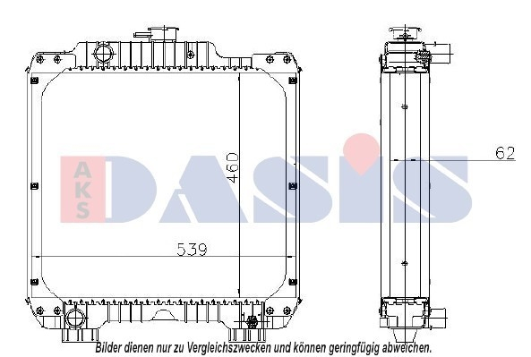 Radiator racire motor potrivit CASE IH 60, 70, 70 2WD, 70 4WD, 80, 90, 95