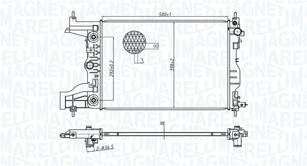 Radiator racire motor potrivit chevrolet cruze 1.6