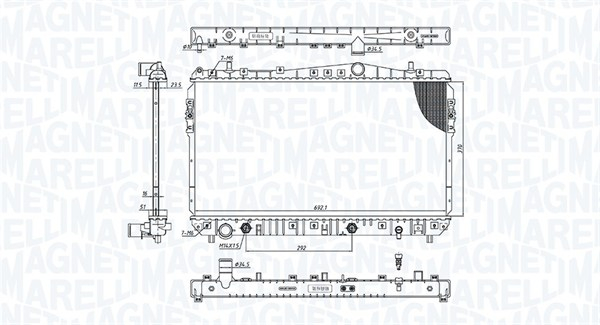 Radiator racire motor potrivit chevrolet lacetti, nubira; daewoo lacetti, nubira 1.4 1.6 1.8