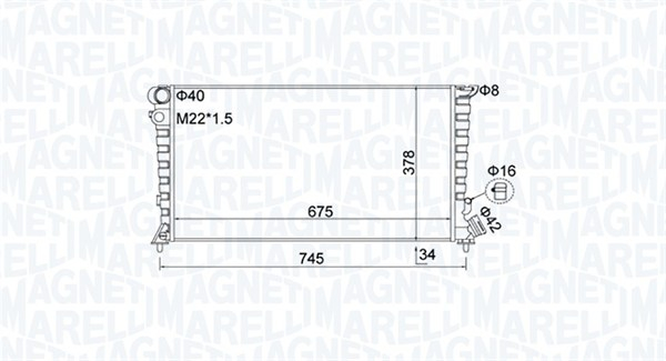 Radiator racire motor potrivit CITROEN BERLINGO, BERLINGO MINIVAN, XSARA; PEUGEOT 306, PARTNER, PARTNER MINIVAN 1.5D-2.0D