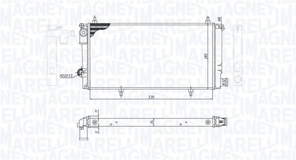 Radiator racire motor potrivit citroen c15, c15 minivan 1.1 1.8d 1.9d