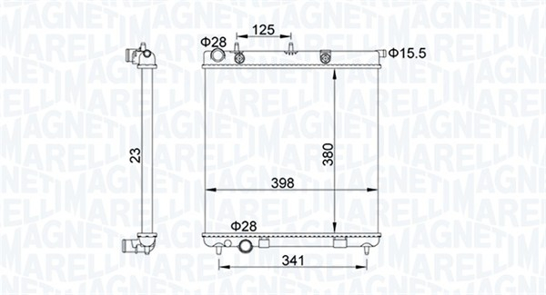 Radiator racire motor potrivit CITROEN C2, C3 I, C3 II, C3 PLURIEL, C4 CACTUS, DS3; PEUGEOT 1007, 2008 I, 208, 208 I 1.0-1.6D