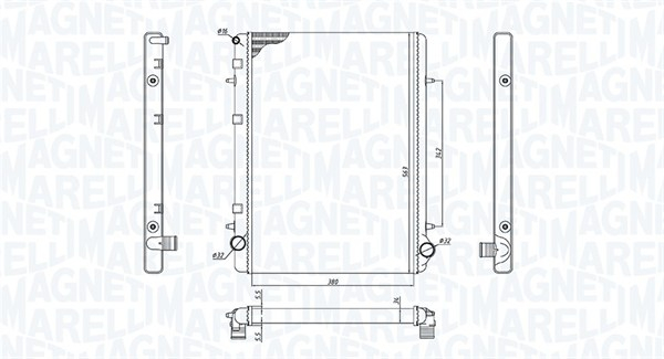Radiator racire motor potrivit citroen c4, c4 grand picasso i, c4 i, c4 picasso i; peugeot 307, 308, 308 i 1.6d-2.0d