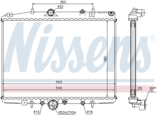 Radiator racire motor potrivit CITROEN C5 I; PEUGEOT 406, 607 2.0 2.0D 2.2