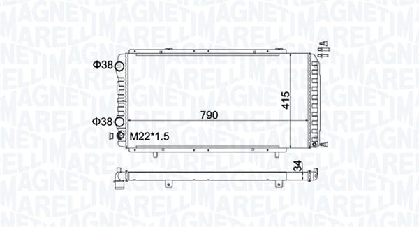 Radiator racire motor potrivit CITROEN JUMPER, XM; FIAT DUCATO; PEUGEOT 607, BOXER 1.9D-2.8D