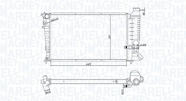 Radiator racire motor potrivit CITROEN XM, ZX; PEUGEOT 306 1.9D 2.0