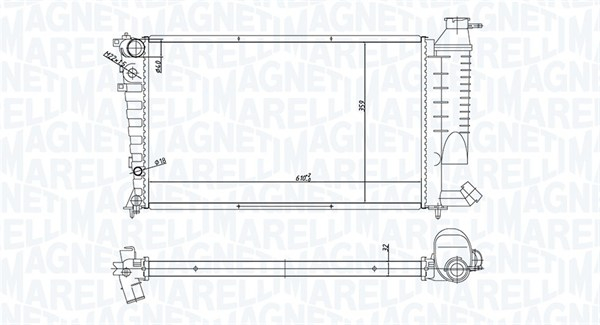 Radiator racire motor potrivit citroen xsara, zx; peugeot 306 1.4 1.8 2.0