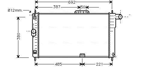 Radiator racire motor potrivit DAEWOO ARANOS, ESPERO 1.5/1.8/2.0 01.95-09.99 [3]