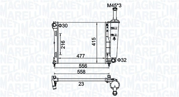 Radiator racire motor potrivit FIAT 500, 500 C; FORD KA 1.2 1.2LPG