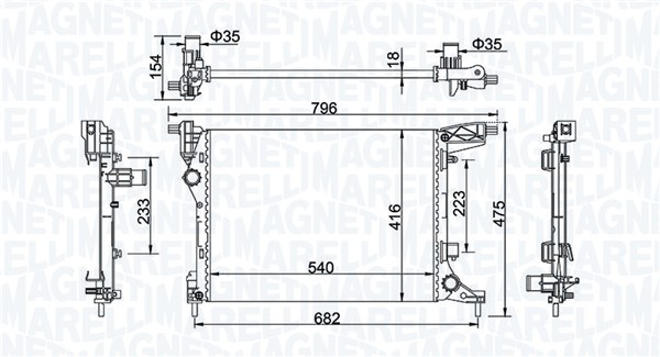 Radiator racire motor potrivit FIAT 500L 1.4 09.12- [3]