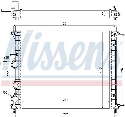 Radiator racire motor potrivit FIAT BRAVA, BRAVO I 1.2