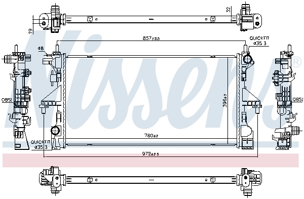 Radiator racire motor potrivit FIAT DUCATO 2.3D