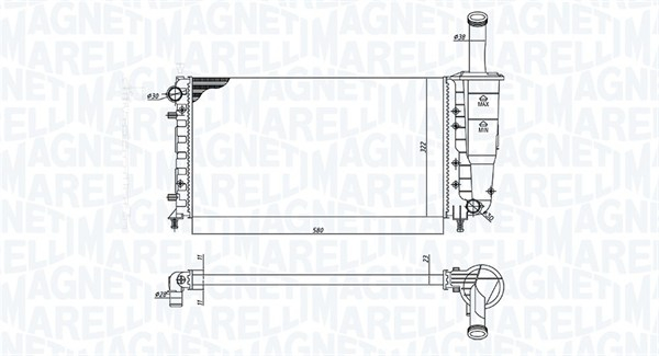 Radiator racire motor potrivit fiat grande punto, idea, punto 1.2 1.2cng