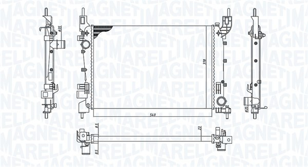 Radiator racire motor potrivit fiat grande punto, linea 1.2 1.4