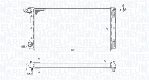 Radiator racire motor potrivit fiat idea, punto; lancia musa 1.8 1.9d