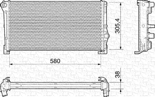 Radiator racire motor potrivit FIAT IDEA, PUNTO; LANCIA MUSA, YPSILON 1.3D