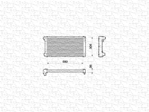 Radiator racire motor potrivit FIAT IDEA, PUNTO, PUNTO HATCHBACK; LANCIA MUSA 1.8 1.9D 09.99-