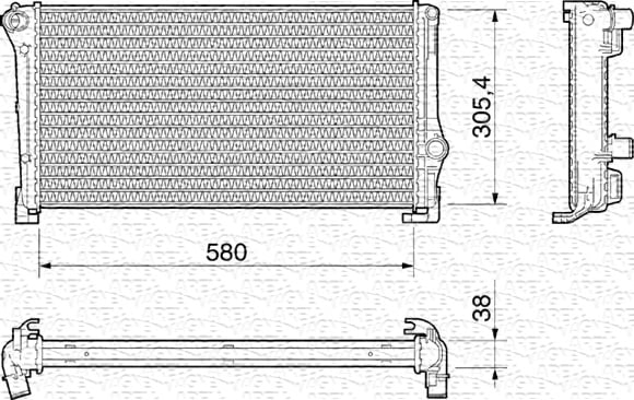 Radiator racire motor potrivit FIAT IDEA, PUNTO, PUNTO HATCHBACK; LANCIA MUSA, YPSILON 1.3D 06.03-