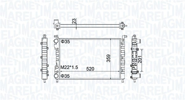 Radiator racire motor potrivit FIAT PALIO, SIENA, STRADA 1.0-1.6