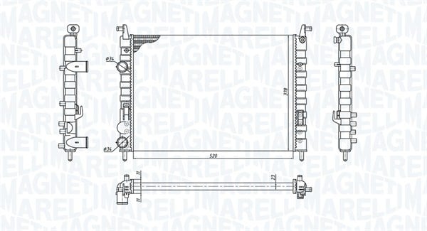 Radiator racire motor potrivit FIAT PALIO, SIENA, STRADA 1.2 1.3 1.4