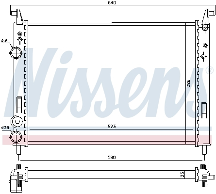 Radiator racire motor potrivit fiat palio, strada 1.9d
