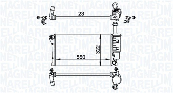 Radiator racire motor potrivit fiat panda 0.9-1.4cng