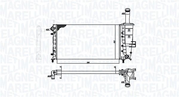 Radiator racire motor potrivit FIAT PUNTO 1.2 1.2CNG